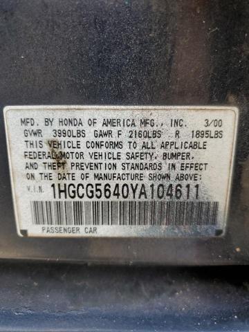 2019 HONDA ACCORD LX - 1HGCG5640YA104611