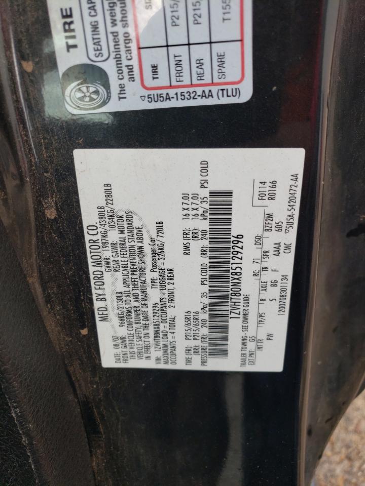 1ZVHT80NX85129296 2008 Ford Mustang