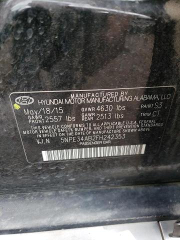 2015 Hyundai Sonata Sport VIN: 5NPE34AB2FH242353 Lot: 59976304