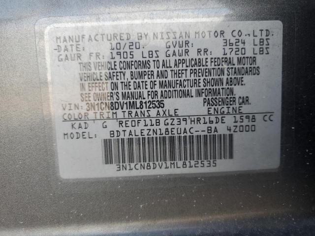 2021 Nissan Versa S VIN: 3N1CN8DV1ML812535 Lot: 57242474