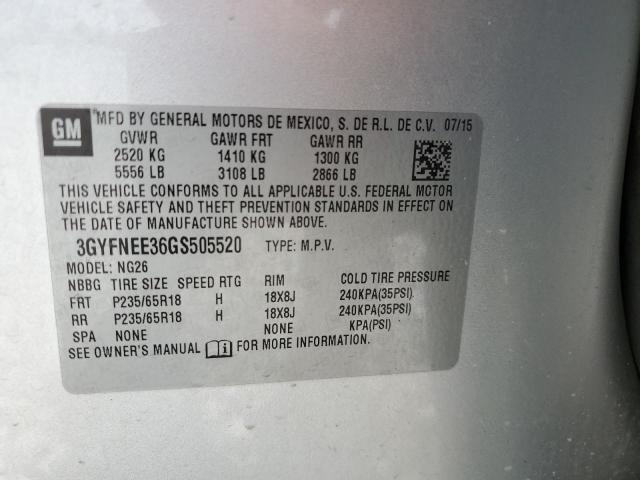 2016 Cadillac Srx Luxury Collection VIN: 3GYFNEE36GS505520 Lot: 60039484