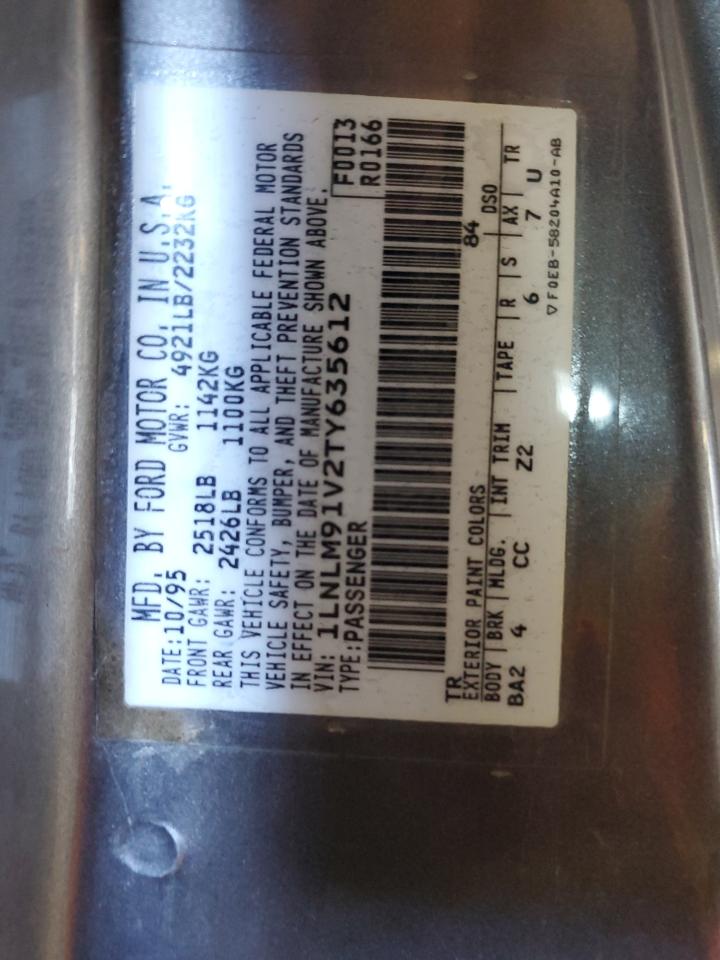 1LNLM91V2TY635612 1996 Lincoln Mark Viii Base