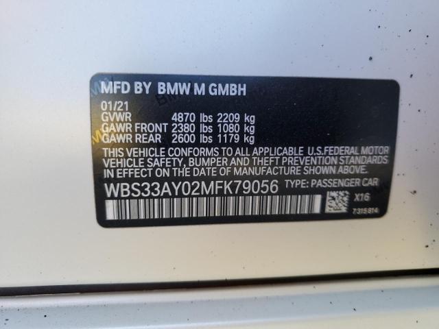 2021 BMW M3 COMPETI - WBS33AY02MFK79056