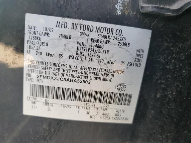 2FMDK3JC5ABA52502 2010 Ford Edge Sel