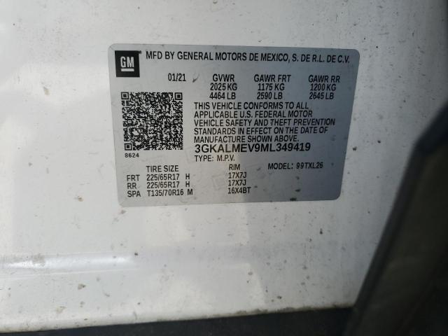 2021 GMC Terrain Sle VIN: 3GKALMEV9ML349419 Lot: 57212084