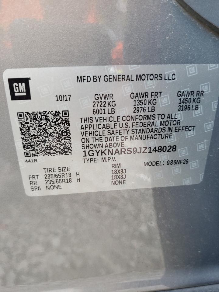 1GYKNARS9JZ148028 2018 Cadillac Xt5