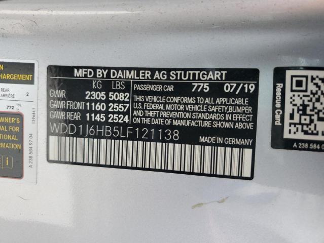 2020 MERCEDES-BENZ E CLASS - WDD1J6HB5LF121138