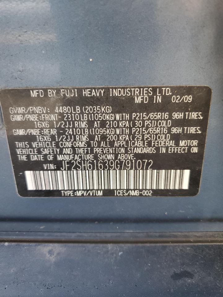 JF2SH61639G791072 2009 Subaru Forester 2.5X