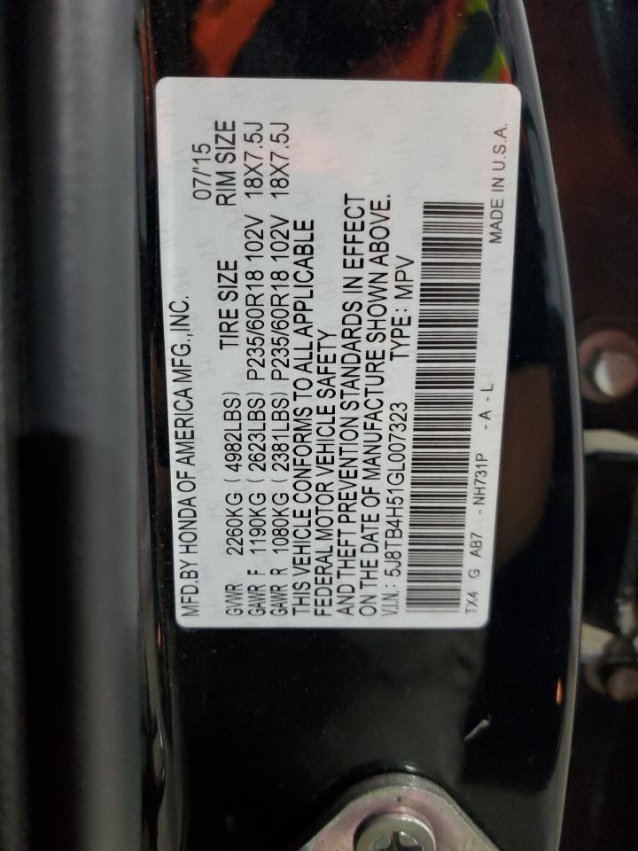 5J8TB4H51GL007323 2016 Acura Rdx Technology