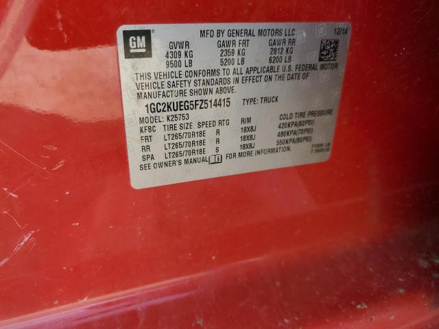 2015 CHEVROLET SILVERADO - 1GC2KUEG5FZ514415
