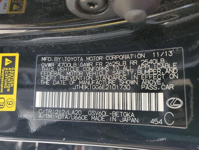 2014 Lexus Es 350 VIN: JTHBK1GG6E2101730 Lot: 60136634