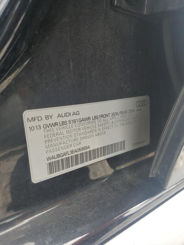 WAUBGAFL3EA059554 2014 Audi S4 Premium Plus