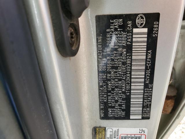 2004 Toyota Camry Le VIN: 4T1BE32K84U939921 Lot: 60867434