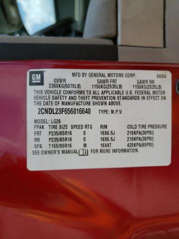 2005 Chevrolet Equinox Ls VIN: 2CNDL23F656016640 Lot: 57198744