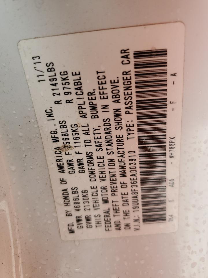 19UUA8F36EA003910 2014 Acura Tl Se