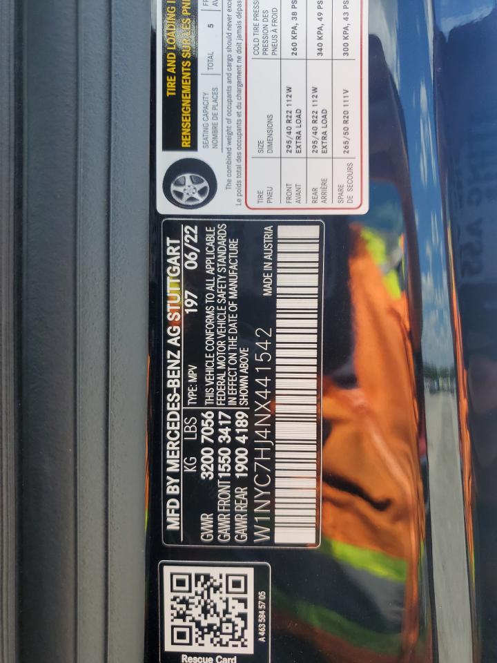 W1NYC7HJ4NX441542 2022 Mercedes-Benz G 63 Amg