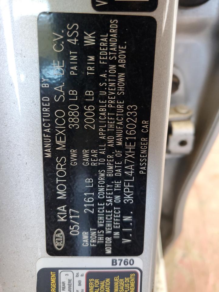 3KPFL4A7XHE160233 2017 Kia Forte Lx