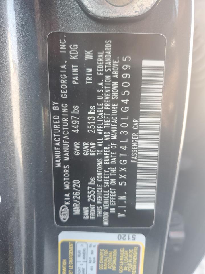 5XXGT4L30LG450995 2020 Kia Optima Lx