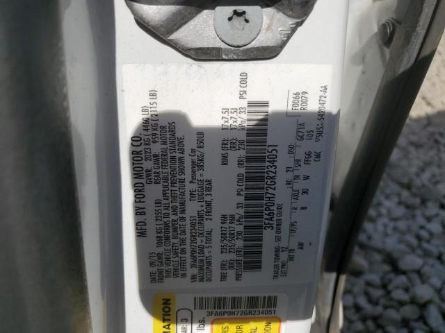 2016 FORD FUSION SE - 3FA6P0H72GR234051