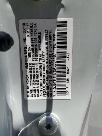 2010 Honda Element Ex VIN: 5J6YH1H7XAL004487 Lot: 59286484