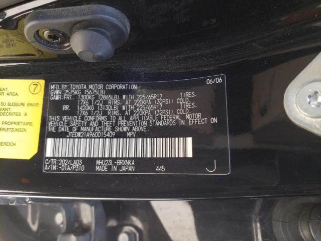 2006 Toyota Highlander Hybrid VIN: JTEDW21A960015409 Lot: 57887124