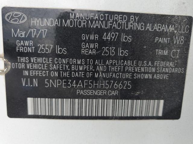 2017 Hyundai Sonata Sport VIN: 5NPE34AF5HH576625 Lot: 57623994