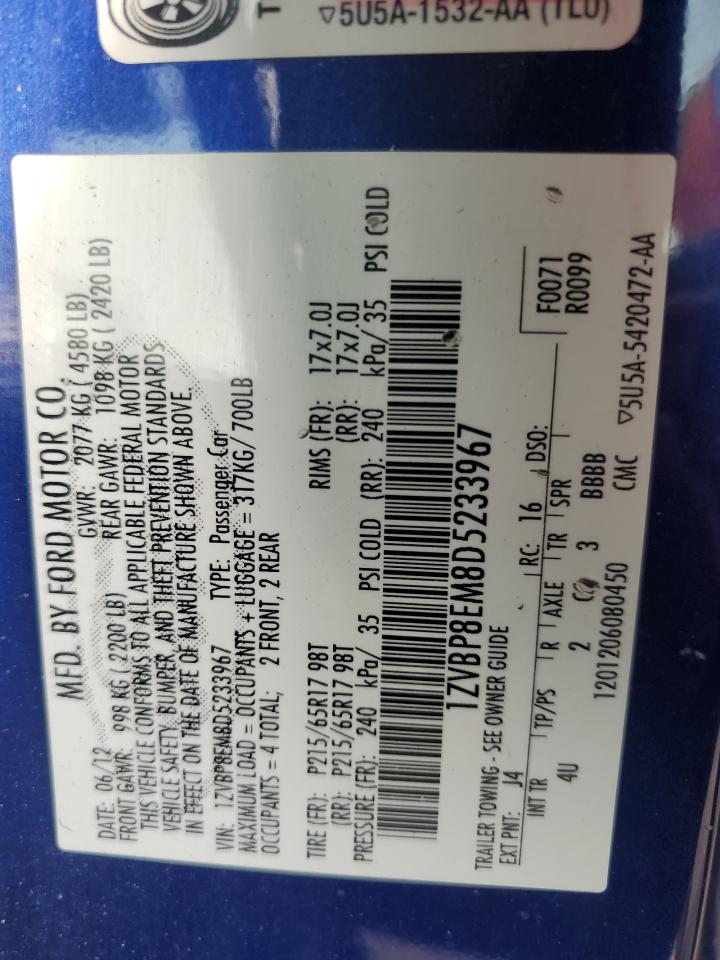 1ZVBP8EM8D5233967 2013 Ford Mustang