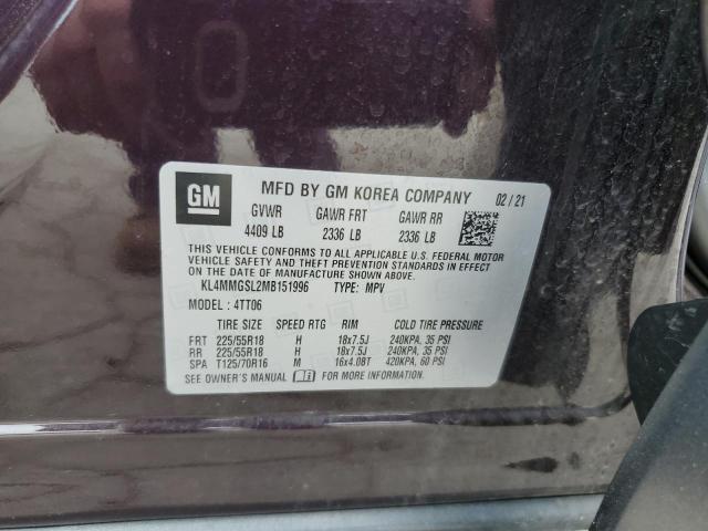 2021 Buick Encore Gx Essence VIN: KL4MMGSL2MB151996 Lot: 59467014