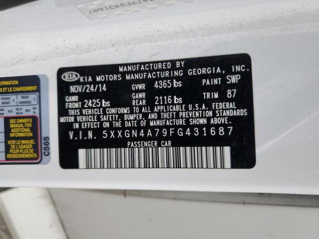 2015 Kia Optima Ex VIN: 5XXGN4A79FG431687 Lot: 60401564