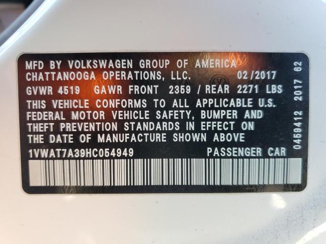 1VWAT7A39HC054949 2017 Volkswagen Passat S