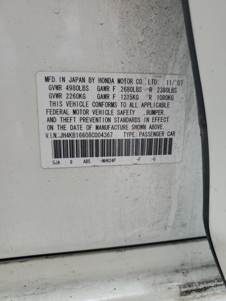 JH4KB16608C004367 2008 Acura Rl