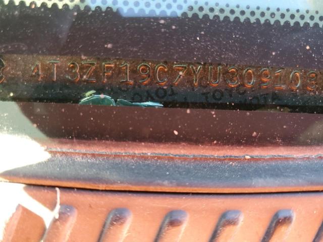 2000 Toyota Sienna Ce VIN: 4T3ZF19C7YU309108 Lot: 58768684