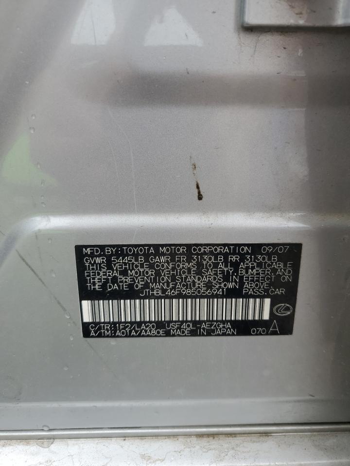 JTHBL46F985056941 2008 Lexus Ls 460