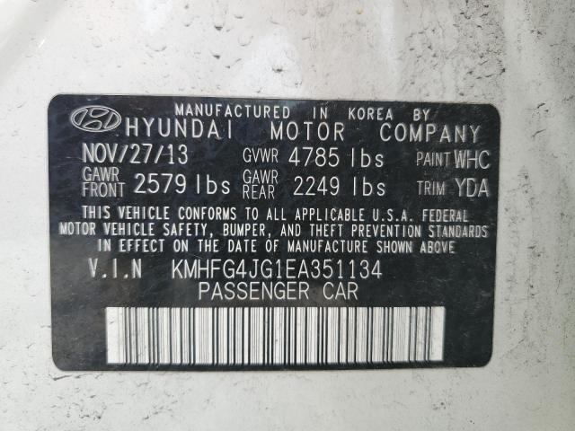 2014 Hyundai Azera VIN: KMHFG4JG1EA351134 Lot: 57466004