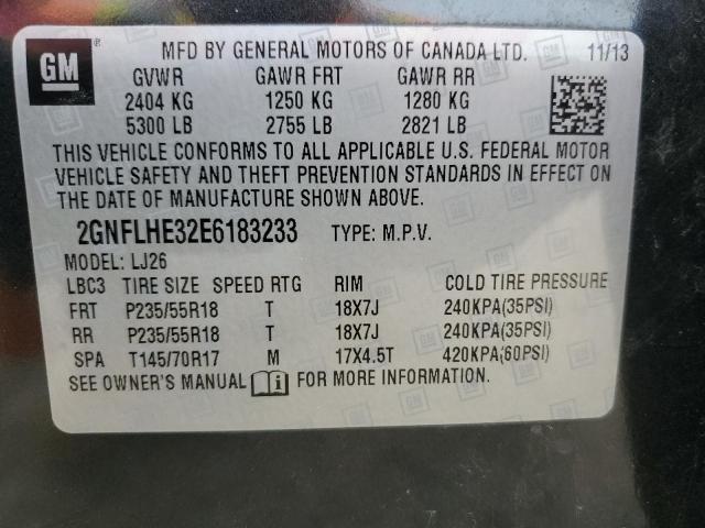 2GNFLHE32E6183233 2014 Chevrolet Equinox Ltz