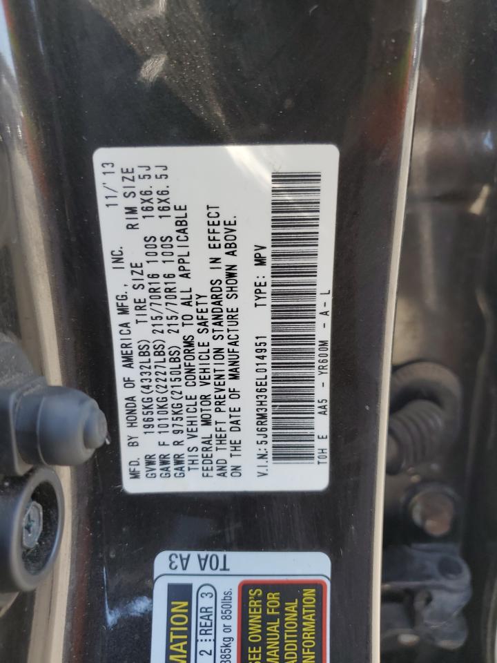 5J6RM3H36EL014951 2014 Honda Cr-V Lx