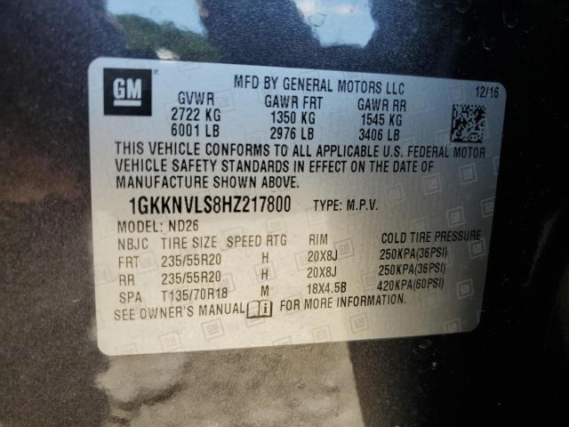 2017 GMC Acadia All Terrain VIN: 1GKKNVLS8HZ217800 Lot: 58294834