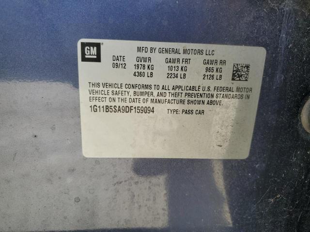 2013 Chevrolet Malibu Ls VIN: 1G11B5SA9DF159094 Lot: 59087004