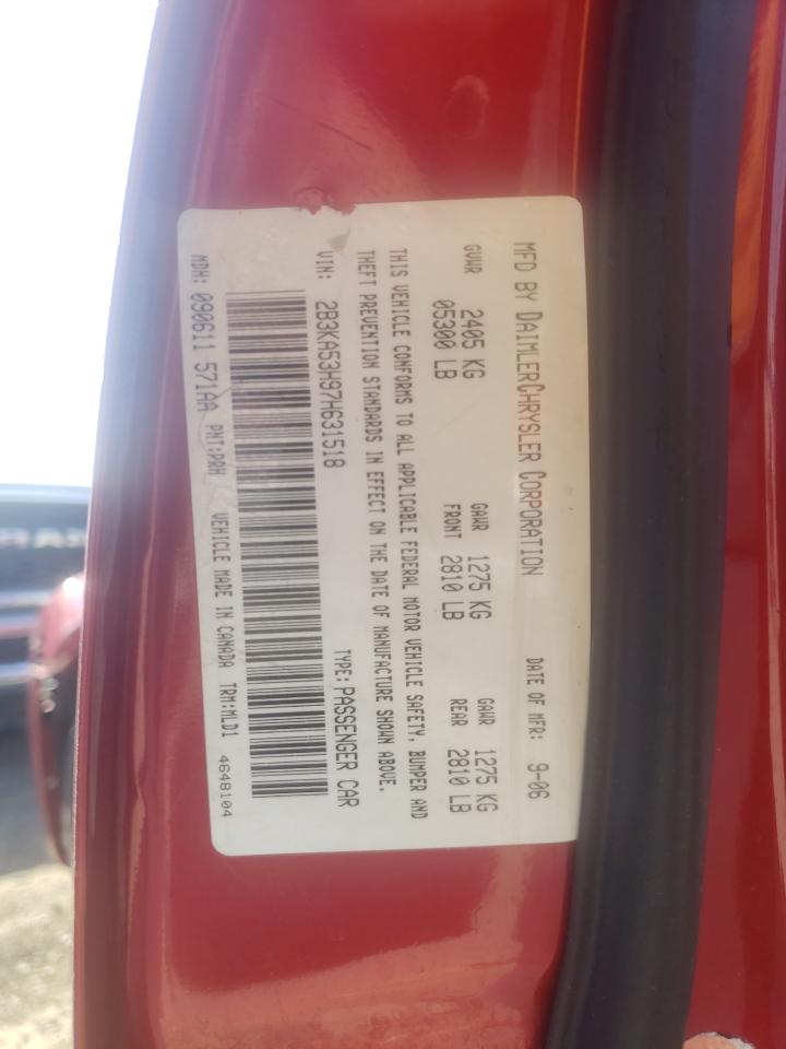 2B3KA53H97H631518 2007 Dodge Charger R/T