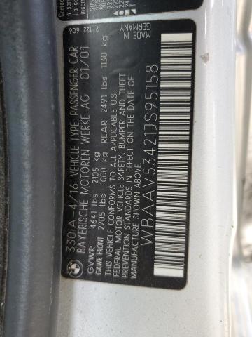 2001 BMW 330 I VIN: WBAAV53421JS95158 Lot: 59874094