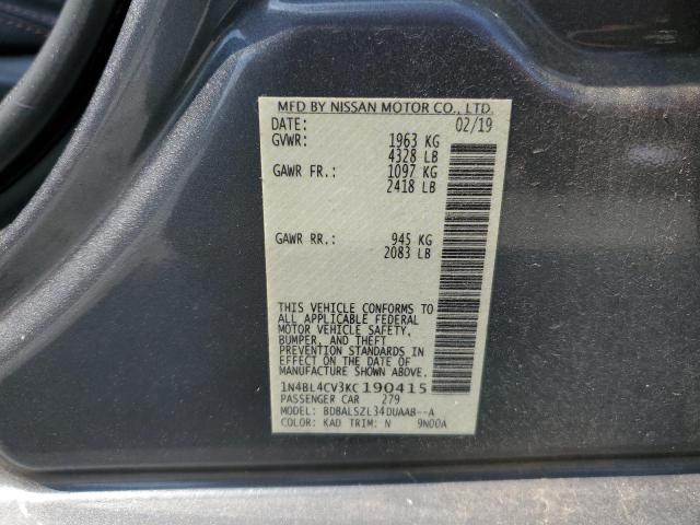 2019 NISSAN ALTIMA SR - 1N4BL4CV3KC190415