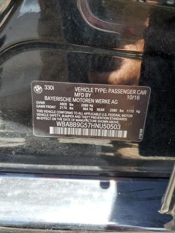 2017 BMW 330 I VIN: WBA8B9G57HNU50503 Lot: 60017584