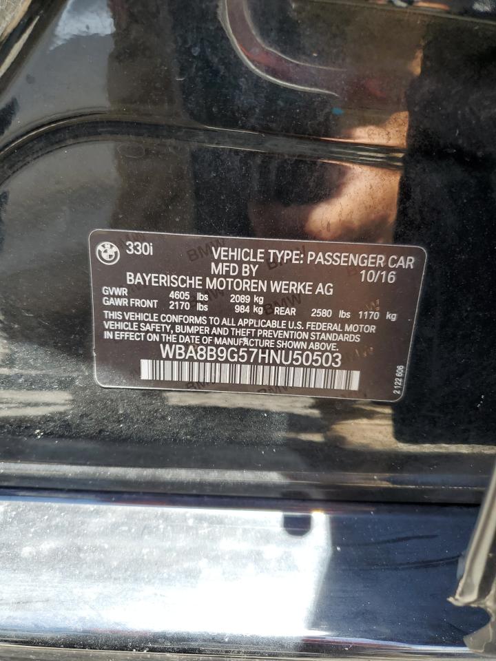 WBA8B9G57HNU50503 2017 BMW 330 I