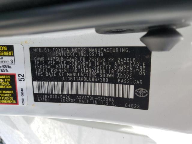 VIN 4T1G11AK0LU867280 2020 Toyota Camry, SE no.13