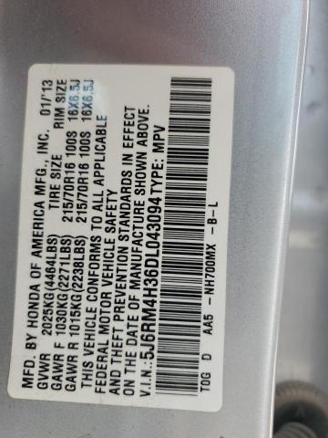 2013 Honda Cr-V Lx VIN: 5J6RM4H36DL043094 Lot: 57769664