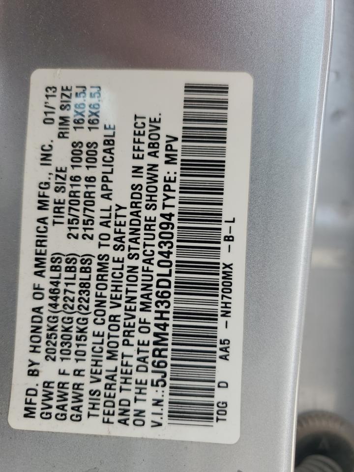 5J6RM4H36DL043094 2013 Honda Cr-V Lx