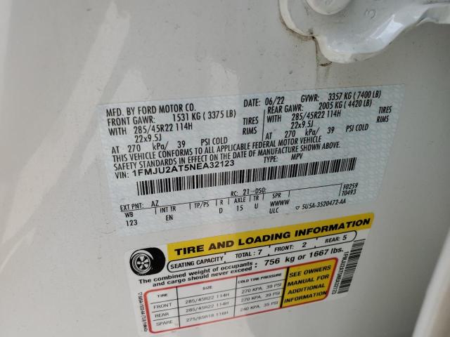 2022 Ford Expedition Limited VIN: 1FMJU2AT5NEA32123 Lot: 58679094