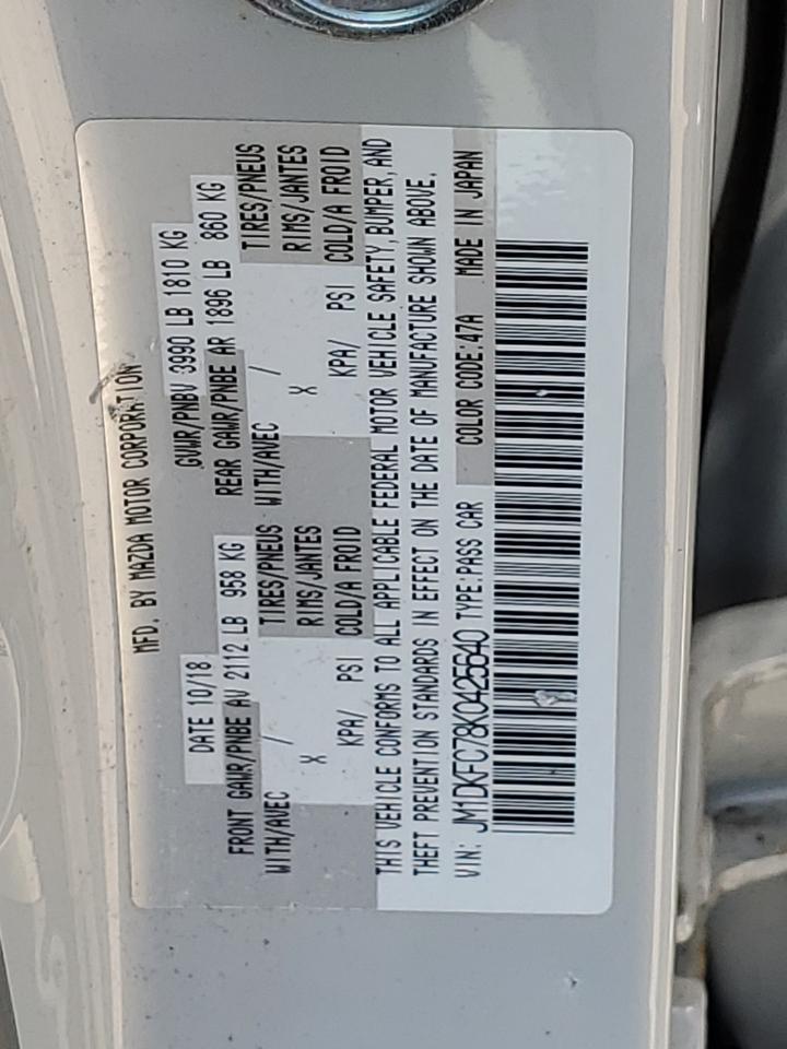 JM1DKFC78K0425640 2019 Mazda Cx-3 Touring