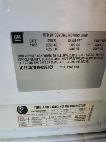 2009 Chevrolet Malibu Ls VIN: 1G1ZG57N194202409 Lot: 57487764