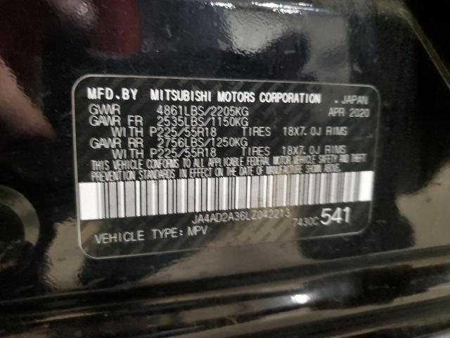2020 Mitsubishi Outlander Es VIN: JA4AD2A36LZ042213 Lot: 57836204